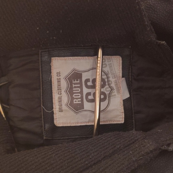 Route 66 leather jacket size Medium mens. Color black with liner. - Picture 2 of 8